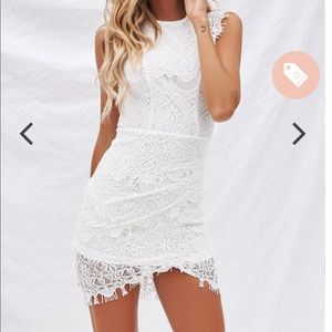 Xenia White Lace Dress
